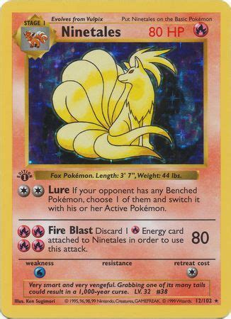 ninetales holo first edition